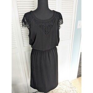 41 Hawthorn Dress Women's Sz 1X Blouson Black See-through Lace Romantic Sexy